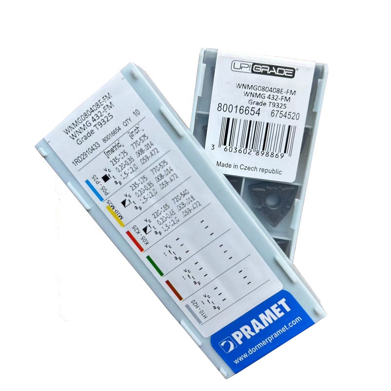 Turning CNC Blades WNMG080408E-FM T9325  Lathe Cutter Tools Product Outer Round Turning Insert DORMER PRAMET
