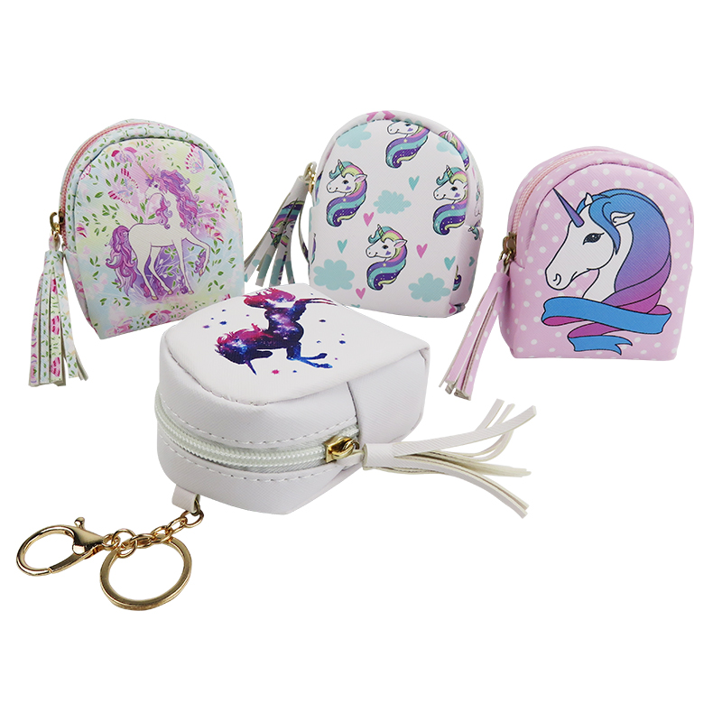 Custom Porta Moedas Cute Mini Money Wallet Pouch PVC Coin Purse With Keychain
