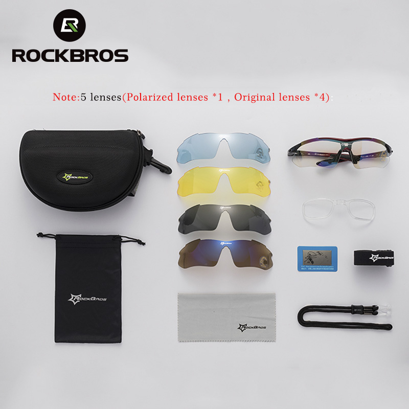 Очки велосипедные ROCKBROS TR90, поляризационные спортивные, из поликарбона, для занятий спортом на открытом воздухе