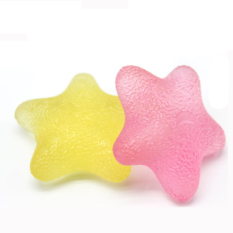 Hot Sale Yellow Pink Pentagrams Squeeze Stress Hand Grip Strengthening for Hand Finger Strengthening