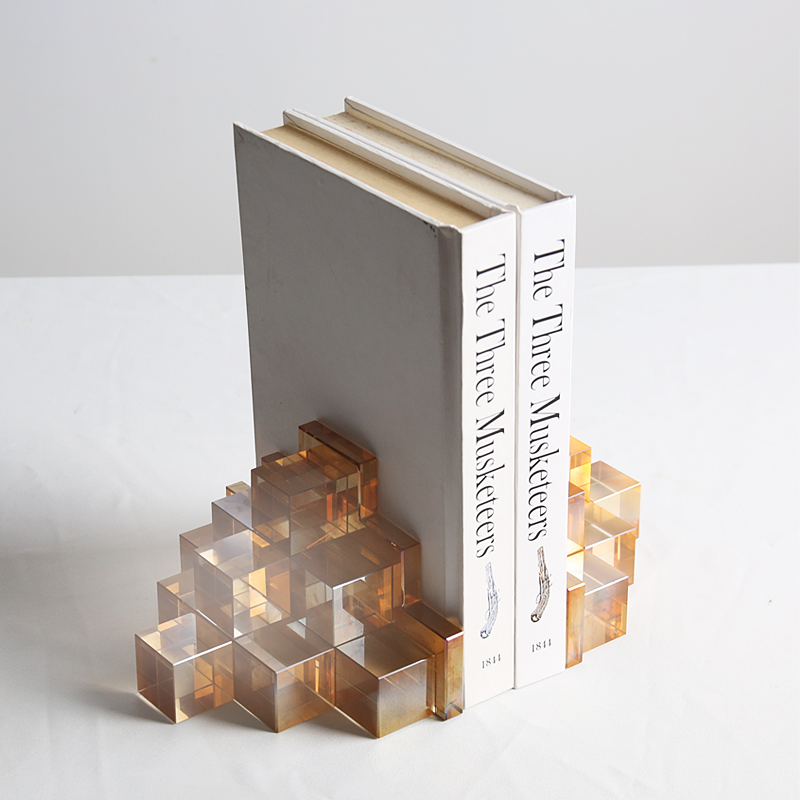 Креативный домашний декоративный офисный стол, концы для книг, кубические хрустальные книжные концы для полок