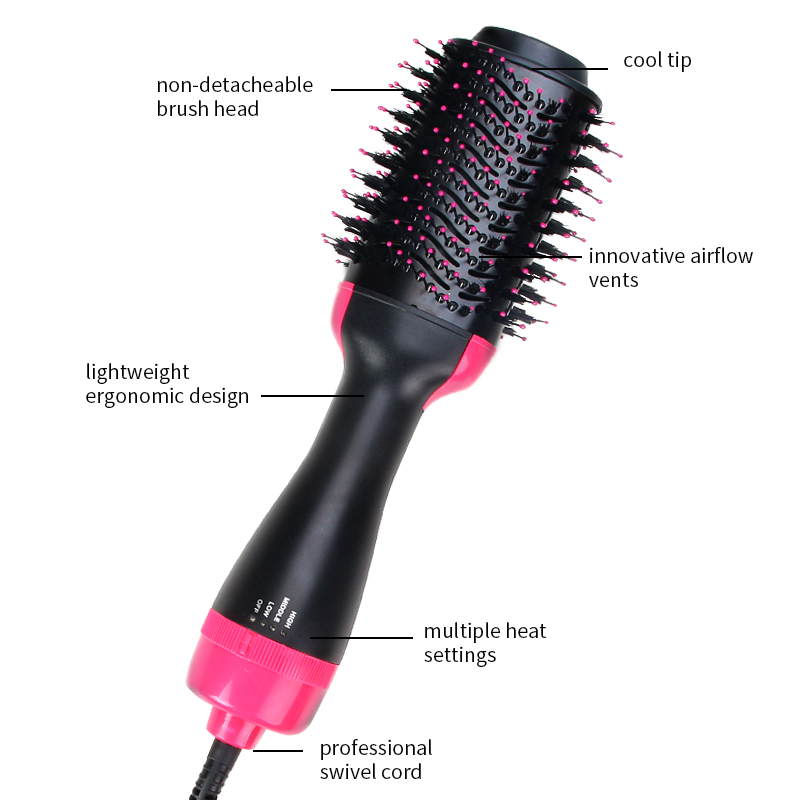 Factory Selling Directly Multi-Function Ceramic Heater Convenient Hair Electric Brush Dryer