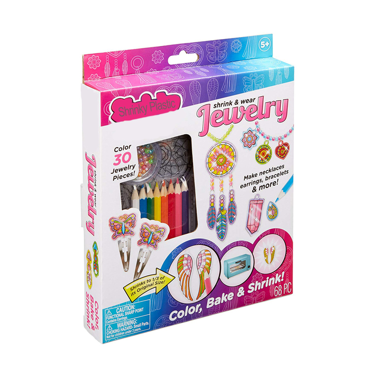 DIY Shrinky Dinks сжать пластиковых листов комплект ювелирных изделий для детей искусство и ремесло набор для детей