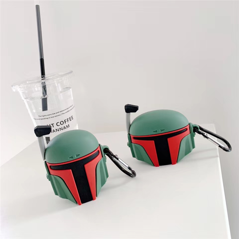 3d-чехлы для наушников Fett с милым мультяшным мандалориком, гарнитурой для Air Pod, чехлы для Apple Airpods Pro 1, 2