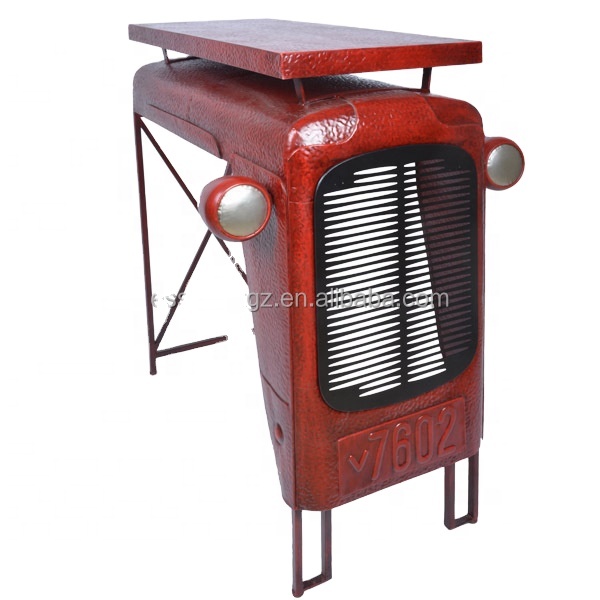 Esschert Design Tractor Shape Industrial Heritage Metal Hammered Used Coffee Shop Table And Chair