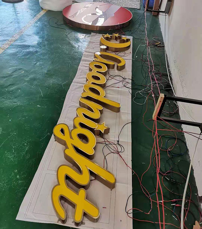 Storefront signs 3d letter wall custom print sign electronic signage