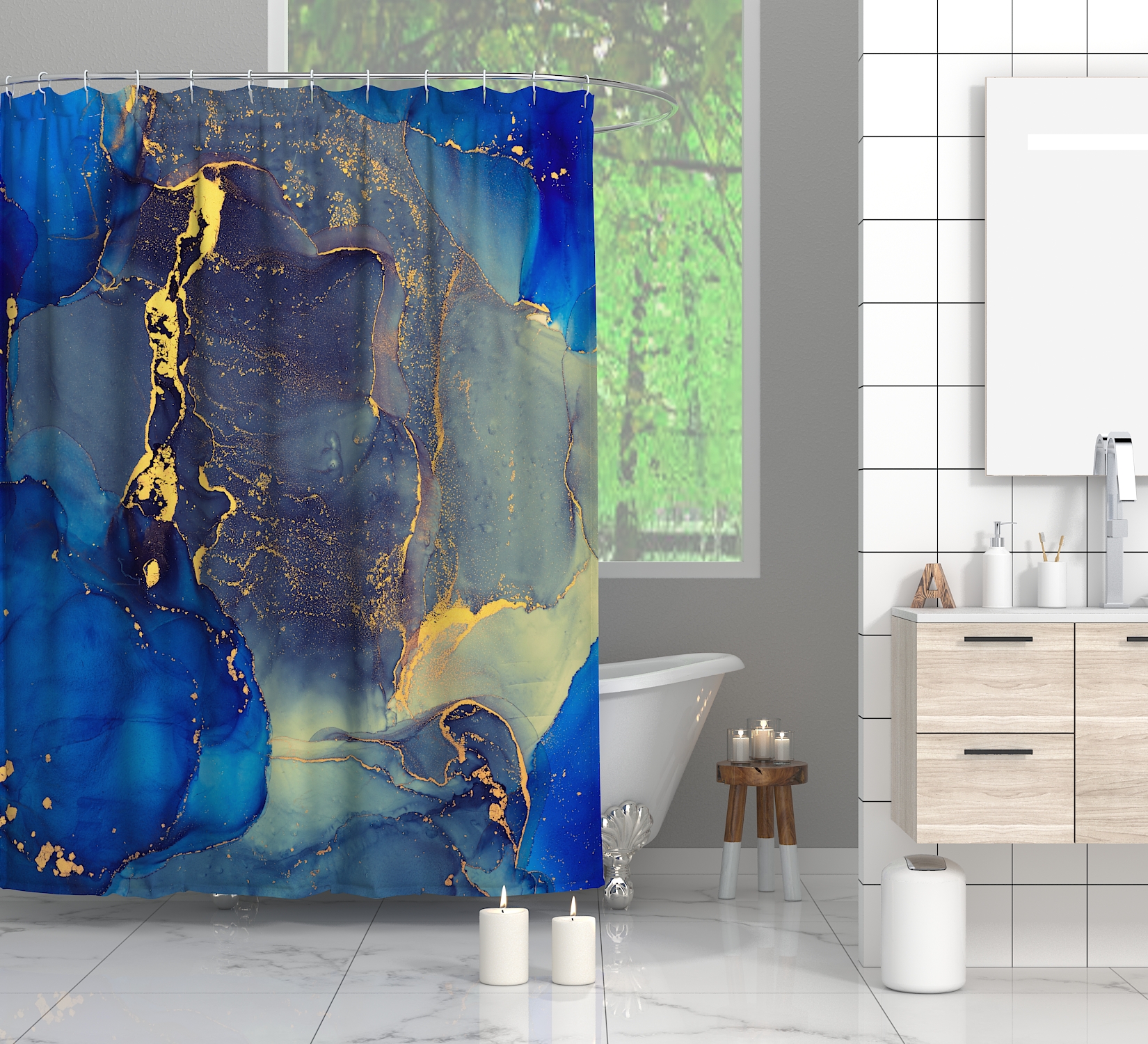 modern design popular bathroom shower curtain polyester shower curtain shower curtain waterproof