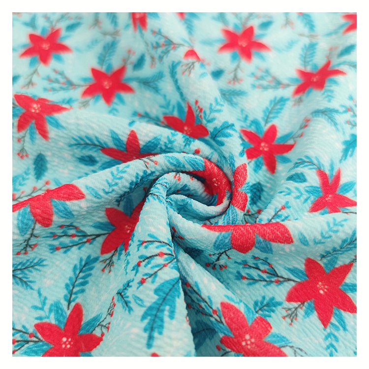 Cutting service knitted No MOQ custom digital printing poly liverpool bullet fabric for head bows