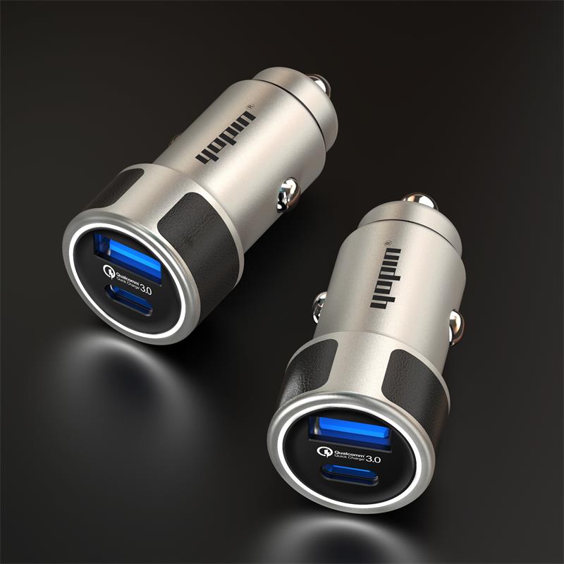 Медное полностью металлическое автомобильное зарядное устройство usb type c pd qc3.0 с бесплатной печатью логотипа для кредитных карт