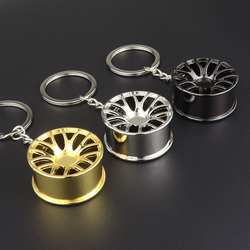 Car Parts Key Chains Car Accessories Keyfob Wheel Rim Tyre Keychain Auto Tire Keychain Auto Wheel Rim Keychain