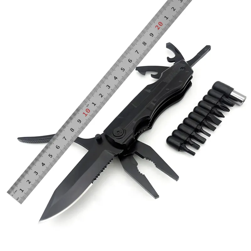 Best selling products 2022 black wholesale camping pocket folding hunting tactical outdoor knife multitool