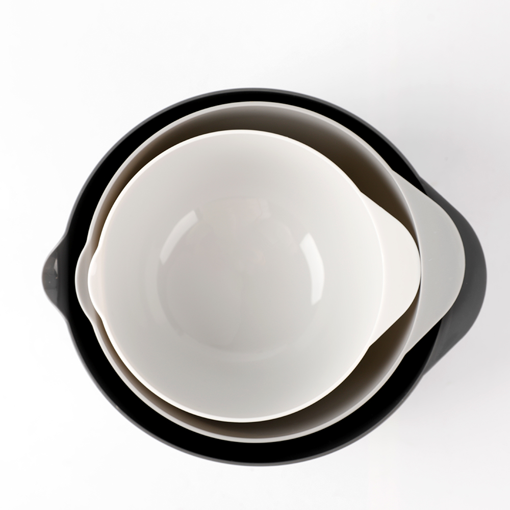 3pcs Eco friendly Large Plastic Mixing Bowl Set with Lids