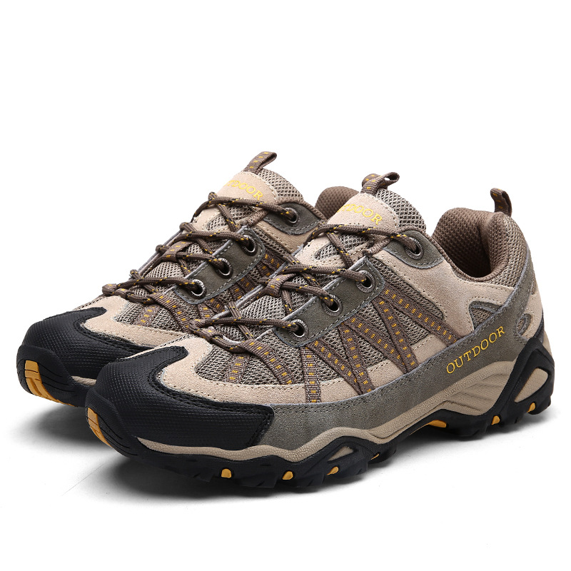 Wholesale breathable non-slip rubber waterproof women casual sport shoes fashion men's outdoor hiking shoes