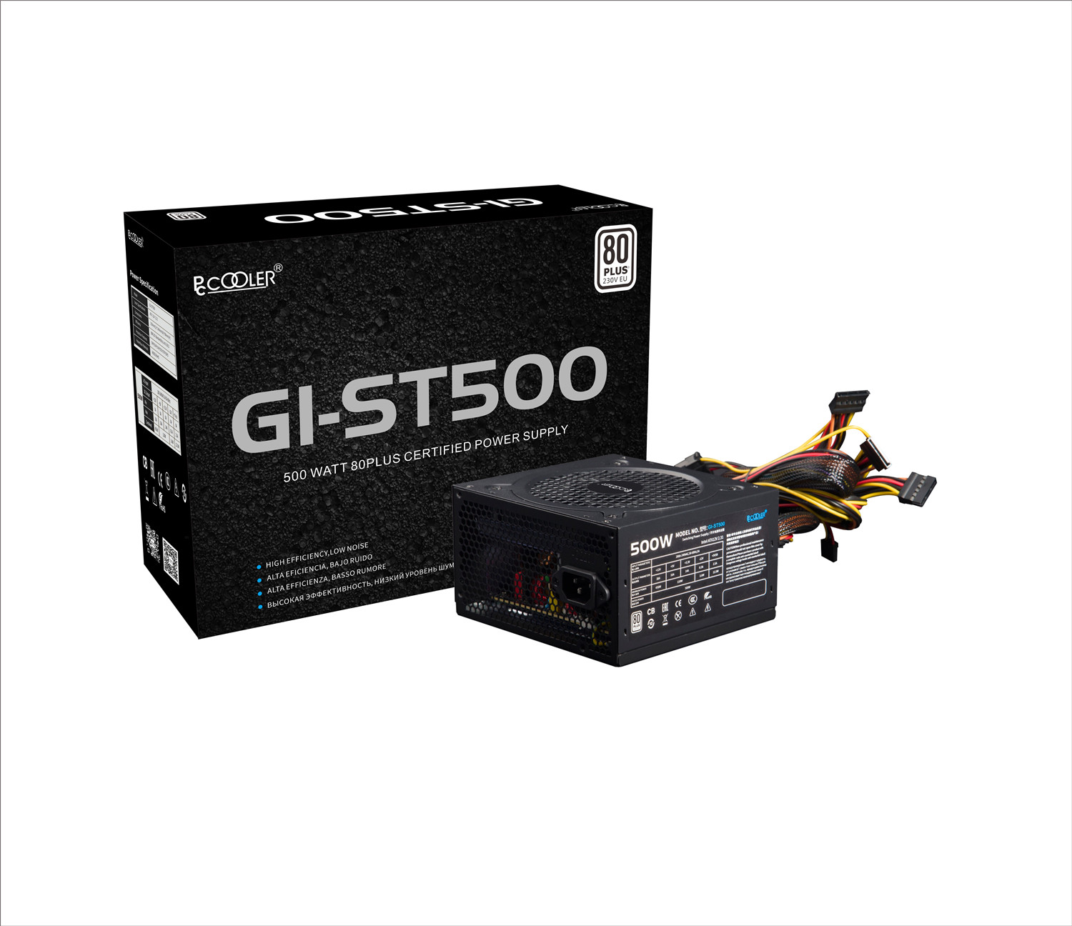 Стандартный блок питания PCCOOLER 500 Вт 80PLUS, Сертифицированный блок питания для игровых чехлов