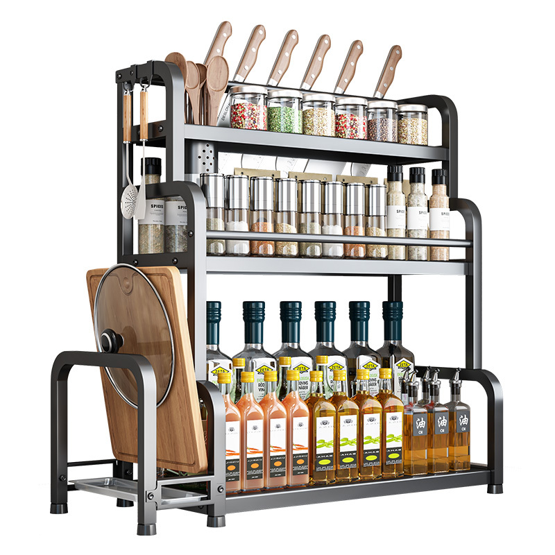 Factory Price Over Sink Kitchen Supplies Home Organization Stainless Steel Seasoning Storage Shelves Spice Jars Holders & Racks