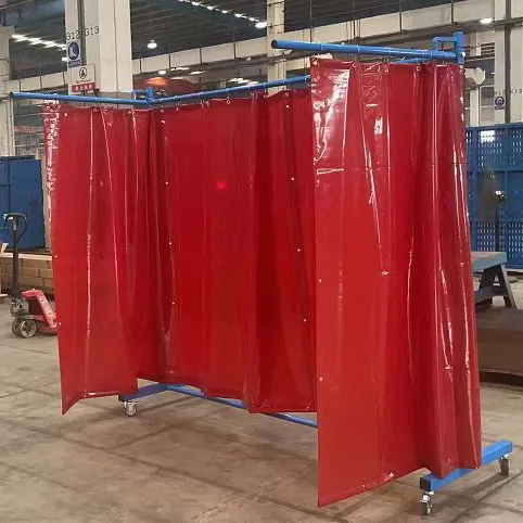 Welding protection PVC welding curtain with metal rack