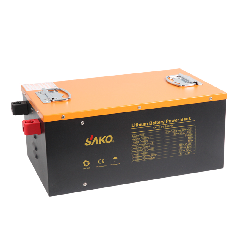 Глубокий цикл SAKO 200AH 12V LiFePO4 батарея 12,8 V 200AH литиевый аккумулятор BMS защита 3000 раз цикл для солнечной системы