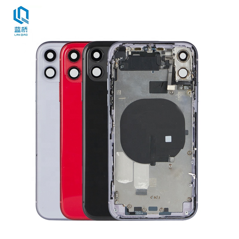 Полная сборка, задняя панель, крышка для корпуса iphone 11, алюминиевая пользовательская деталь с логотипом