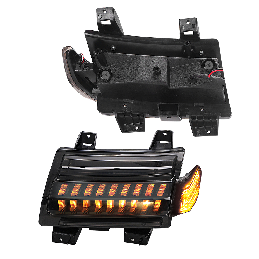 Hot sell Fender Light Side Marker Lights with Double Track White DRL Parking Light Amber Sequential Turn Signal for jeep 2018+