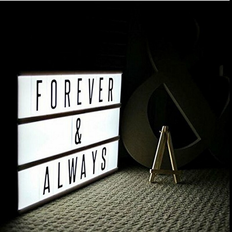 A4 Size LED Message Board with Interchangeable Letters Free Combination for Wedding Party