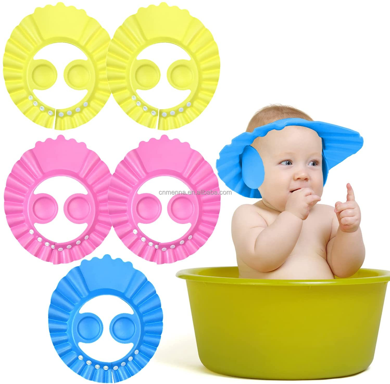 Wholesale High Quality Soft Comfortable EVA Foam Durable Water Proof Kids Bath Hat