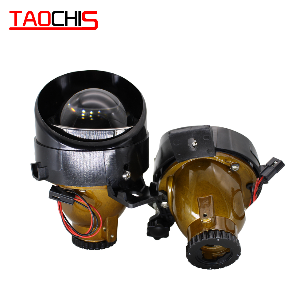 TAOCHIS автомобиля противотуманные фары 12V 3,0 inch линзы проектора bi xenon hi/короче спереди и длиннее сзади) луч H11 лампы для Subaru Ford Mazda Nissan Suzuki QASHQAI