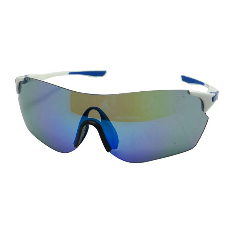 Hot selling mountain bike bike running sports glasses dark light blue rimless men's sports cycling sunglasses