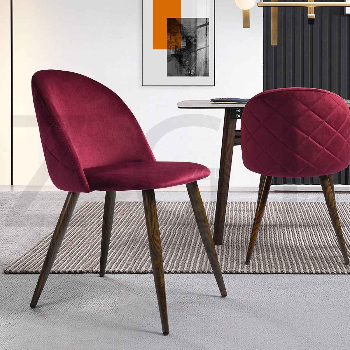 RTS DROPSHIP EU Dinning 2 chairs,Luxury table chair set,Modern dinning chair outdoor Scandinavian 2PCS