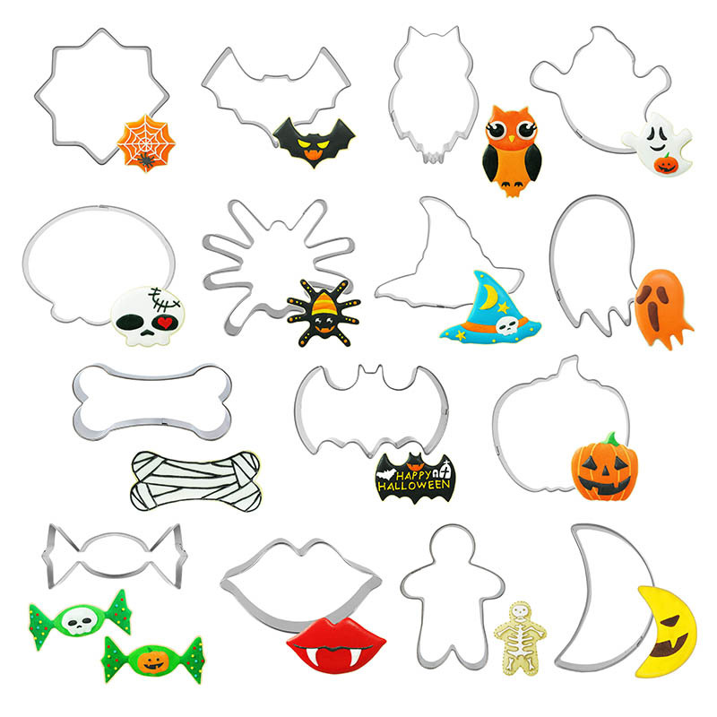 Halloween cookie mold 15pcs Stainless Steel Cookie Cutter set