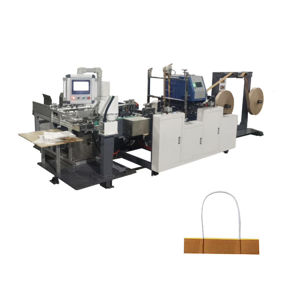 Automatic Twisted Paper Rope Handle Making and Pasting Machine