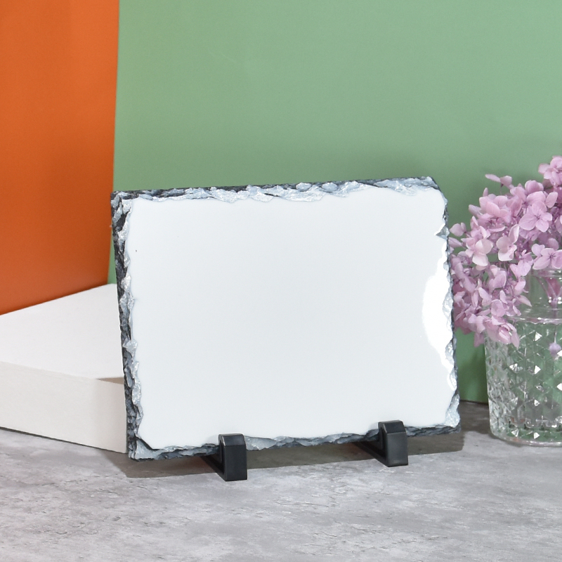 Best Gift 15*20 cm Sublimation Rock Slate Photo Frame Sublimation Blanks with Heat Transfer Coating