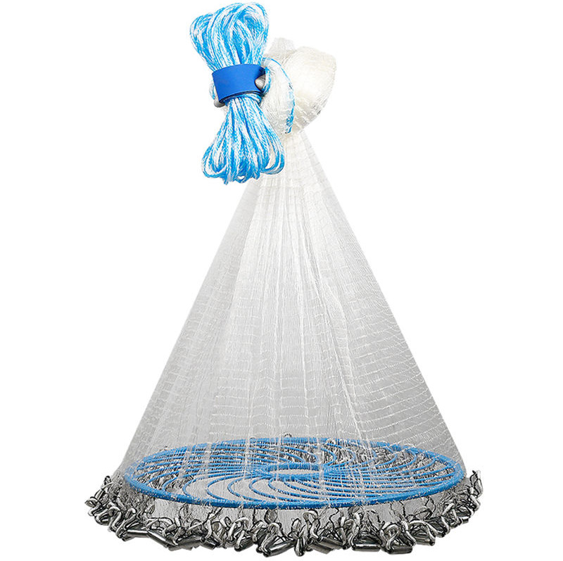 Casting Disc Big Frisbee Fishing Net Welded Iron Chain Nylon Large Fishing Net