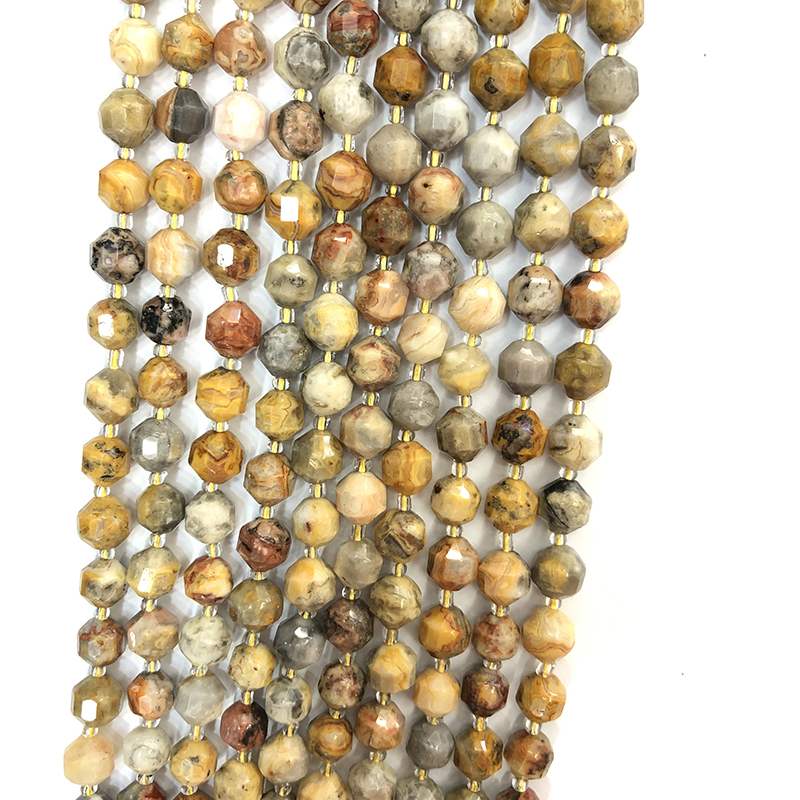 10mm Double Tip China Gemstone Beads Crazy Agate Beads