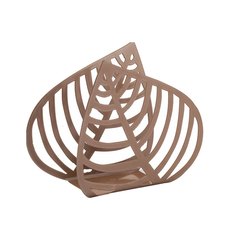 Wholesale Home Decor Gold Plated Fall Leaf Metal Paper Napkin Holder for Restaurant Bar Kitchen