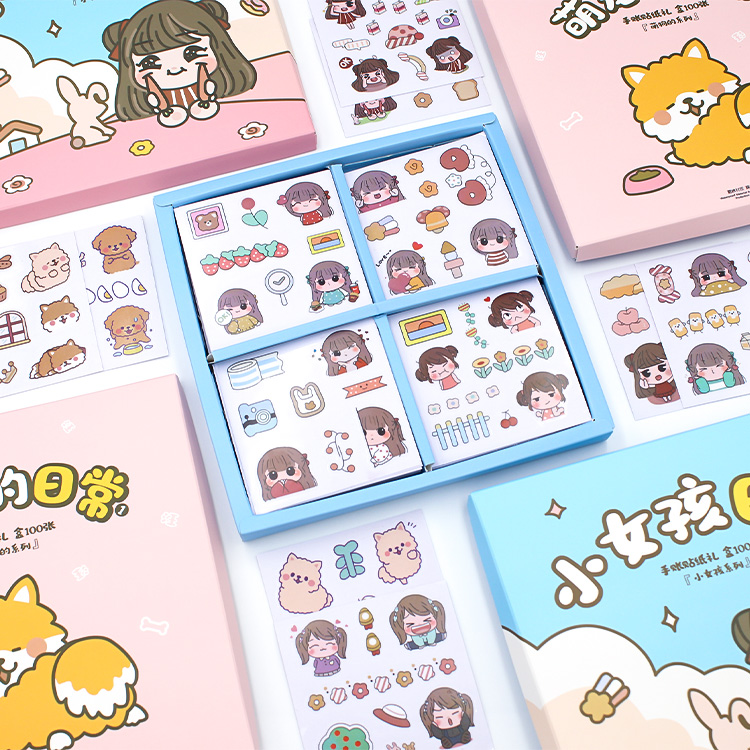 Planner Scrapbook DIY Sticker Set (100 sheets) Decorative Label Colorful Dream sticker Set