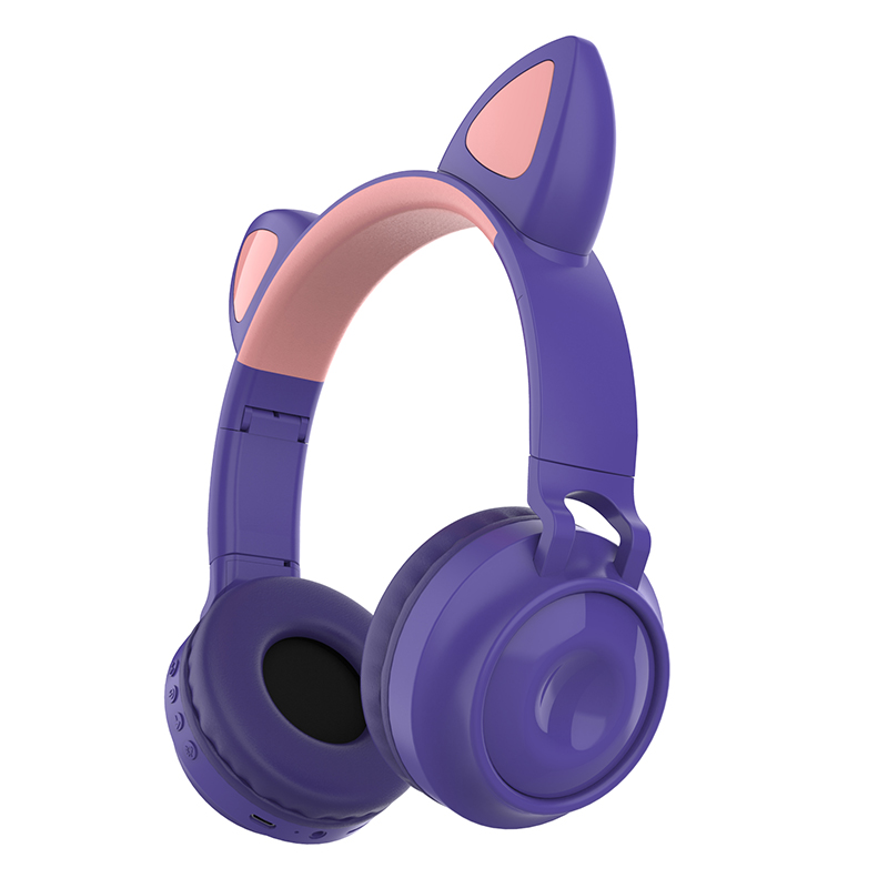 2020 последняя BT спортивные стерео беспроводной smart bluetooth гарнитуры 5,0 кошачьими ушками светодиодные красочные наушники