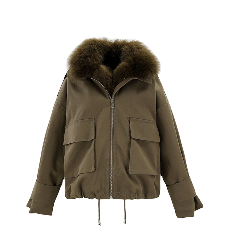 Women's Hooded Warm Winter Thicken Faux Fur Hooded Parka Jacket