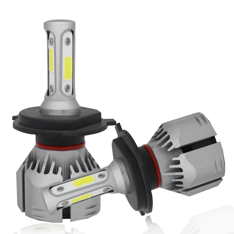 New led car lighting COB 3 sides R11 h4 9007 car led headlight bulbs