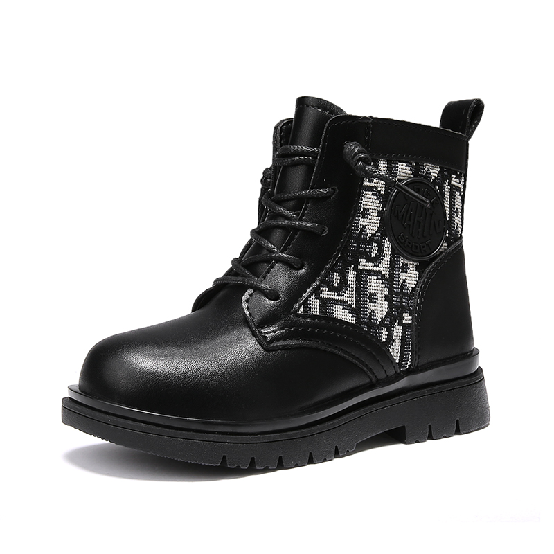 2022 new children's leather warm boots