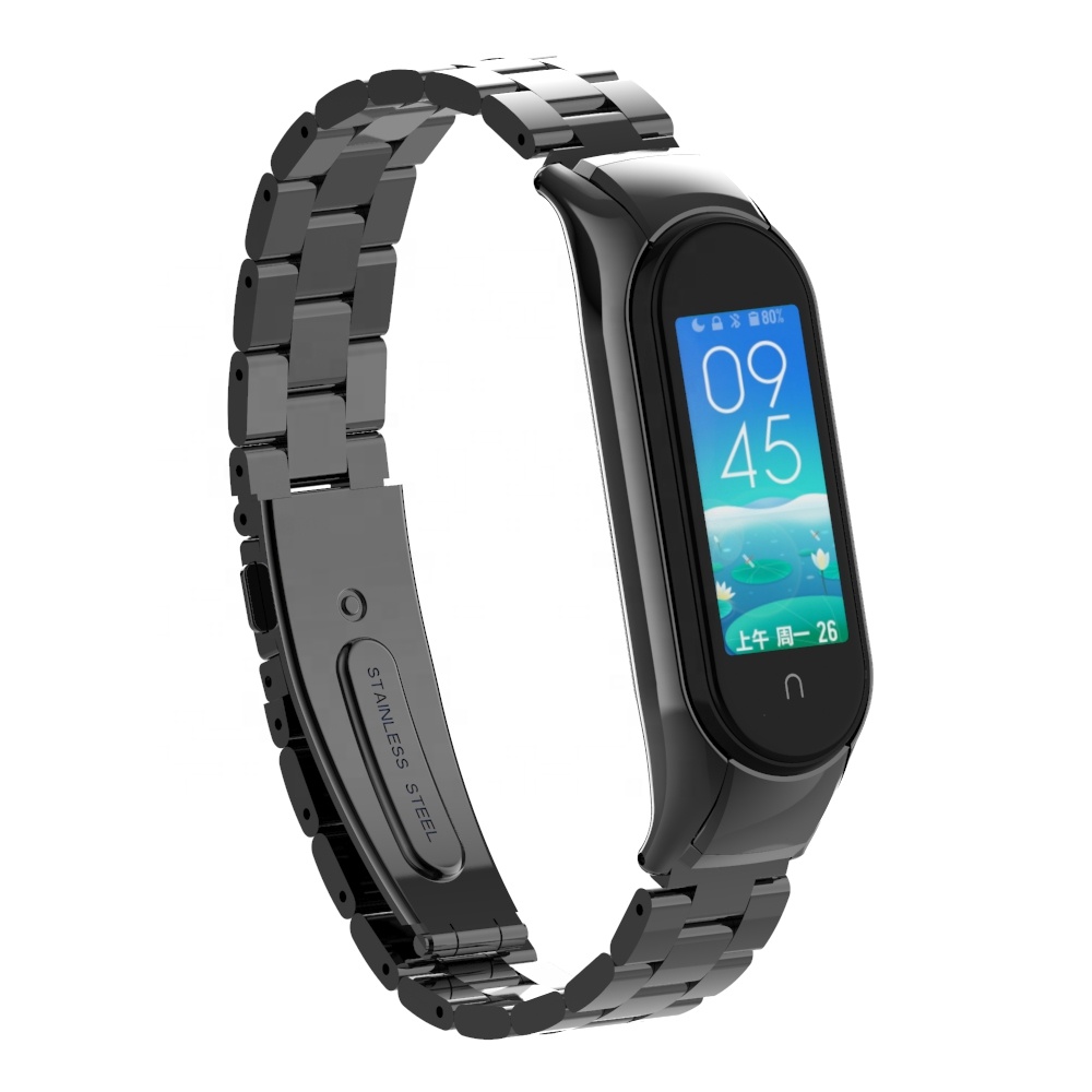ODM HOLDMI Новинка 5037 Лидер продаж черный цвет сплошной ss miband5 ремешок 30 цветов для xiaomi band 5