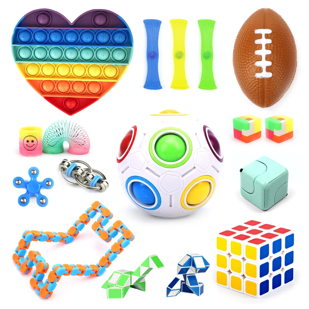 30 Anti Stress Balls Box Kit Pack Sensory Kids Pack Sensory Stress Fidget Toys Set