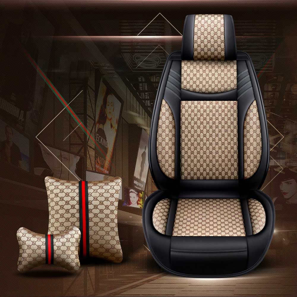 Fly 5D льняная искусственная кожа полный комплект 5-Seat универсальная Передняя Задняя Подушка Роскошные автомобильные чехлы для сидений