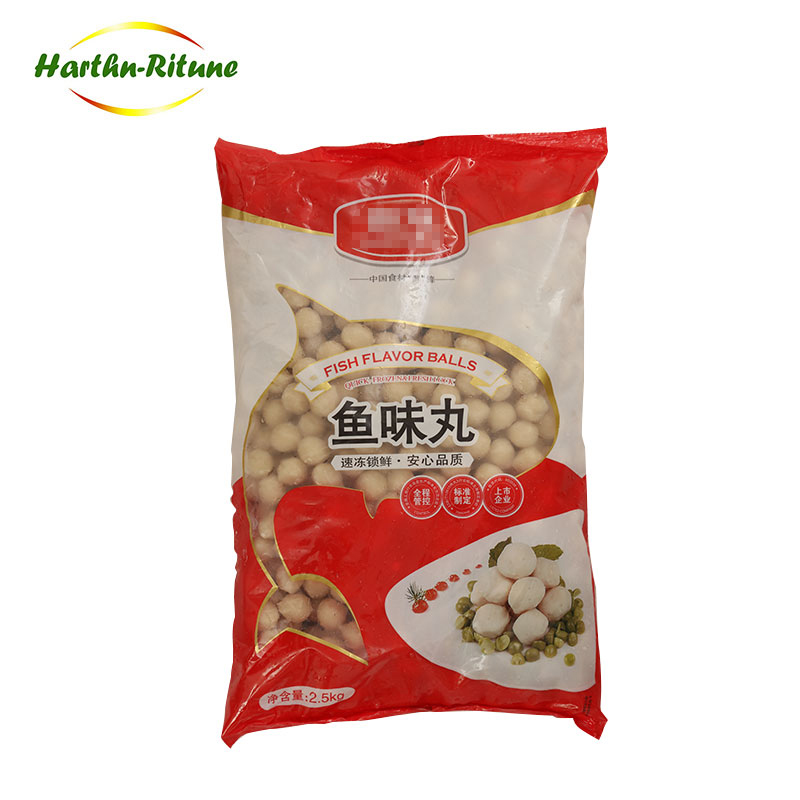 Wholesale Frozen Seafood Premium White Sandwich Fish Balls With Filling