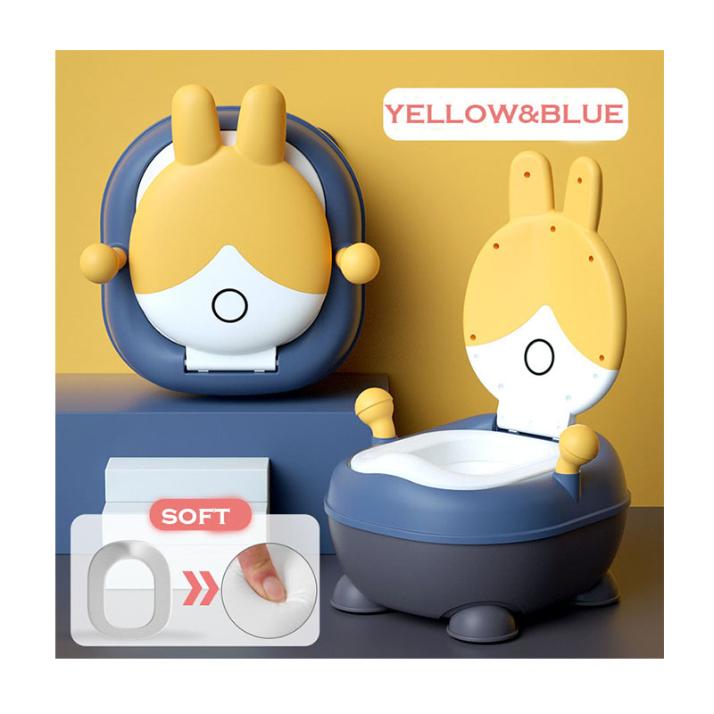 Yellow and blue mixed color soft for baby potty training baby potty chair top sale baby potty