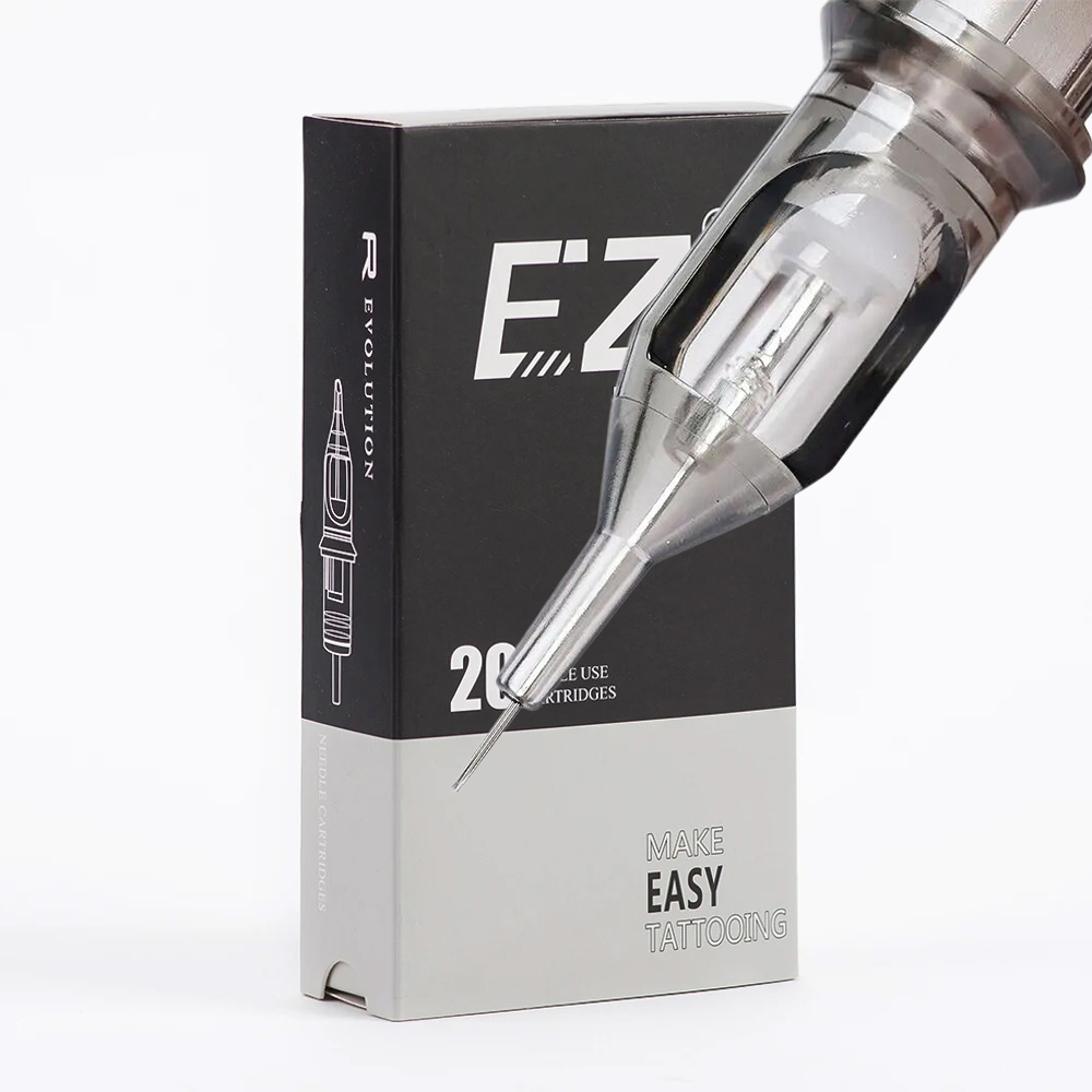 Wholesale EZ Tattoo Revolution RL Pure round tip 20Pcs #10 0.30mm #12 0.35mm disposable PMU tattoo needle cartridge