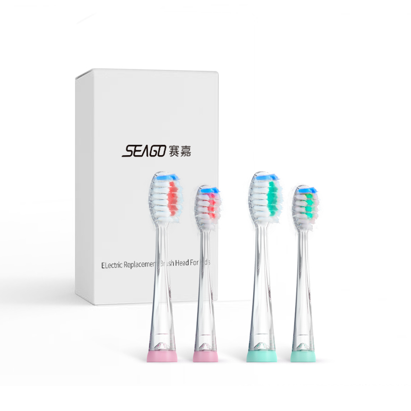 Прозрачные сменные головки SEAGO SGH923 для детской электрической зубной щетки с головками зубной щетки PETG