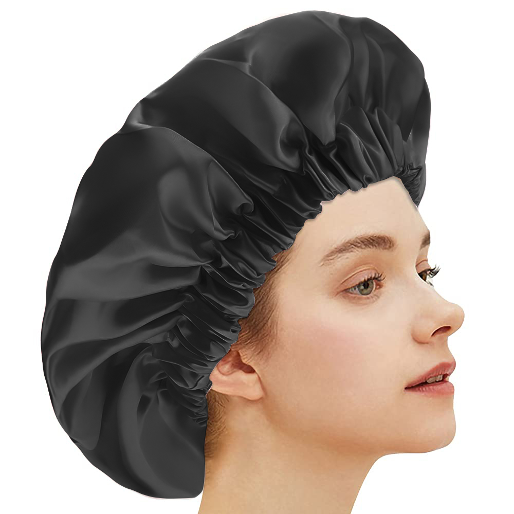 Factory Wholesale Custom Hat Logo Colorful Real Silk Women's Hair Cover With Adjustable Cord