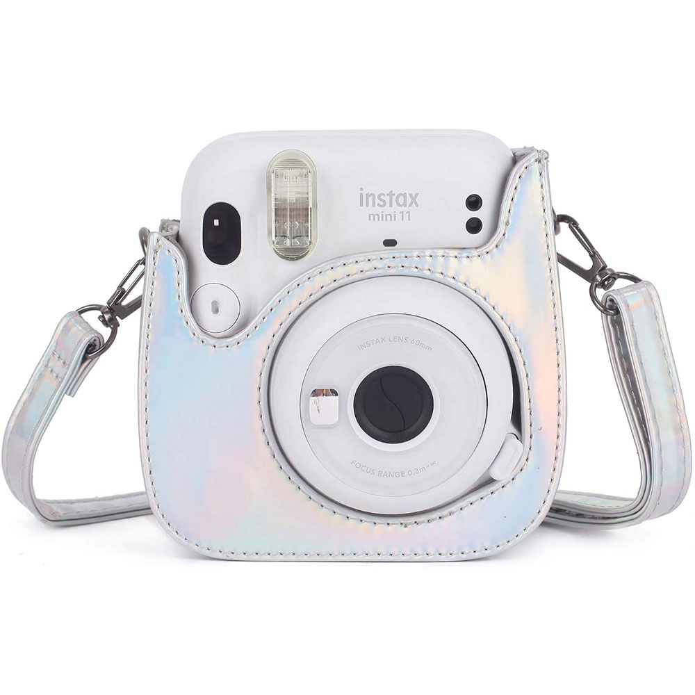 Чехол для мгновенной камеры, совместимый с Fujifilm Instax Mini 11, сумка из искусственной кожи с карманом и регулируемым плечевым ремнем