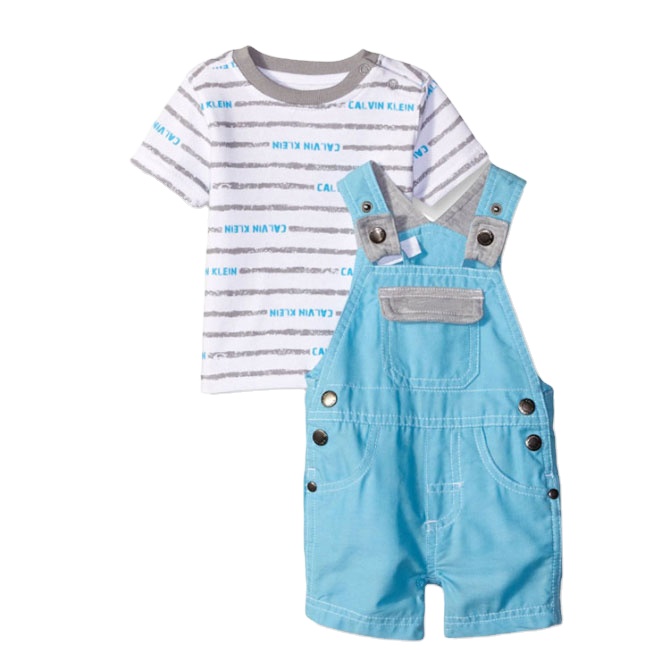 Wholesale custom little boys fashion baby clothes set with t-shirt