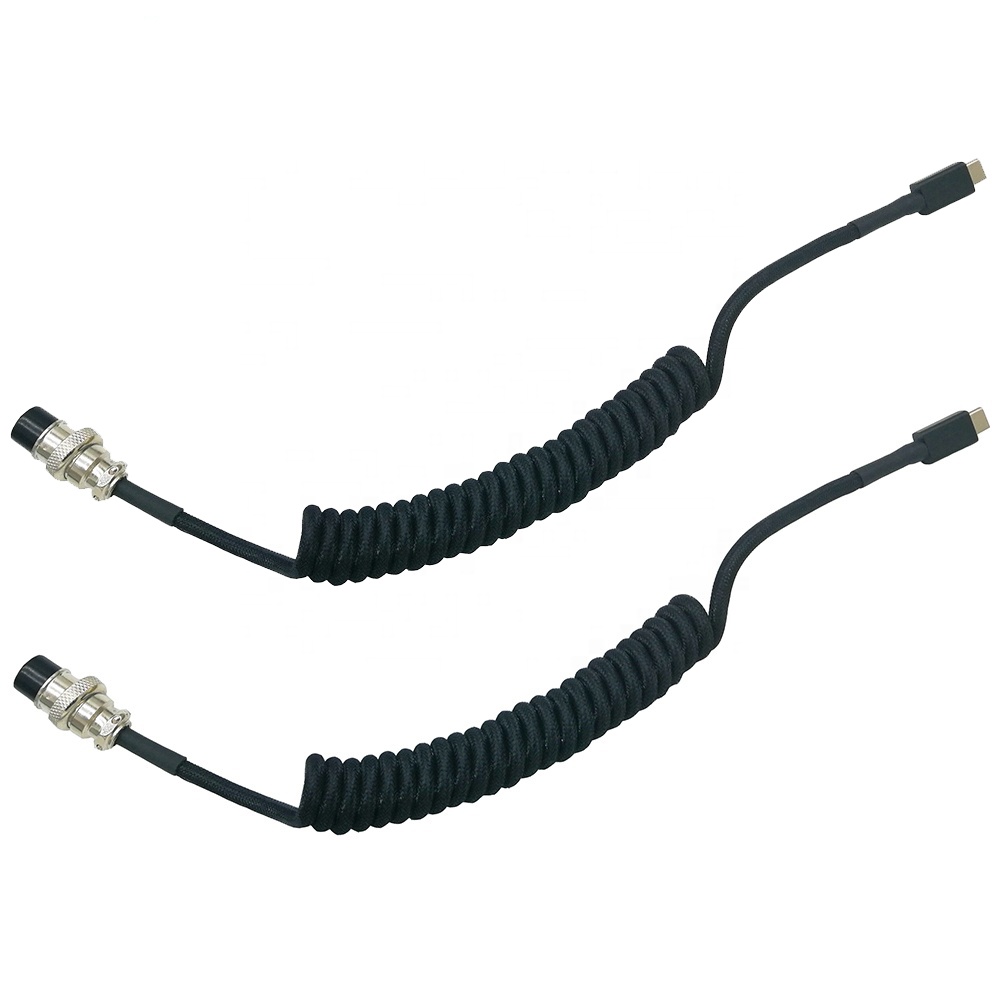 Techflex USB кабель с разъемами типа C и GX16 для USB-A кабель игровая механическая клавиатура спиральный кабель с двойным рукавом USB-C кабеля по индивидуальному заказу цветов